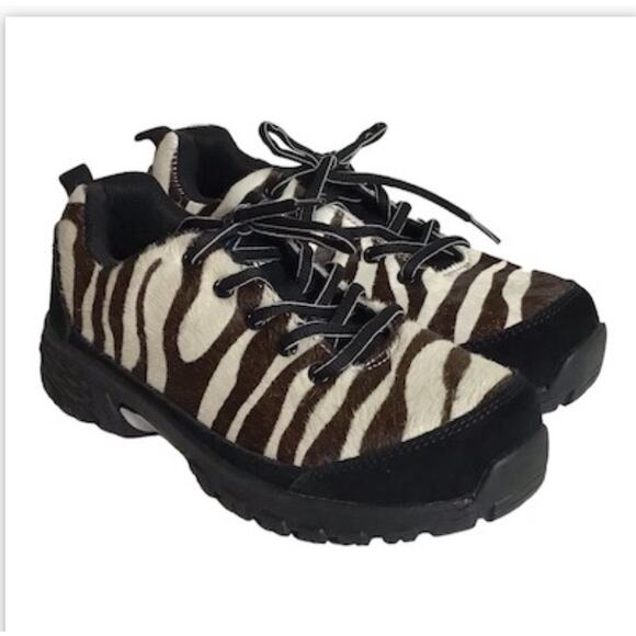 Nautilus Spark CT Low safety shoes with a zebra-print calf hair upper Women 8 - Picture 1 of 10